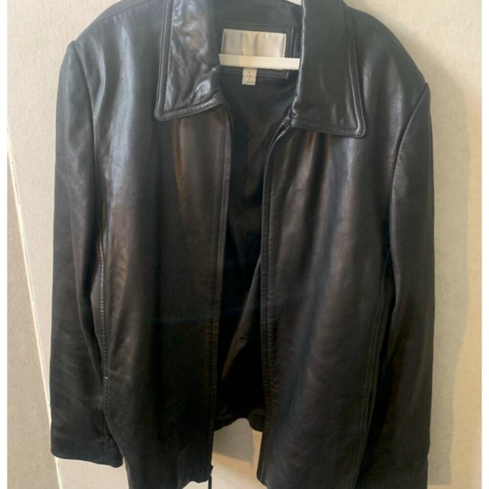 Nine West, Large, Black Leather Jacket